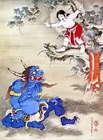 "The snow-covered mountain child", by Soga Shōhaku circa 1764