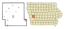 Location of Elk Horn, Iowa
