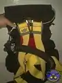 Adapted Wing sidemount BCD (32&nbsp;lb donut wing/OMS Profile) with soft backplate (Oxycheq Travel-Lite).