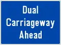 Dual carriageway ahead