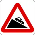Steep descent