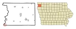 Location of Chatsworth, Iowa