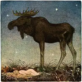 Skutt watches over Tuvstarr, 1913