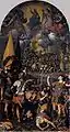 "The Martyrdom of Saint Maurice" by Romulo Cincinato. 1583. Oil on canvas, 540 x 288&nbsp;cm, Monasterio de San Lorenzo, El Escorial, Spain. Cincinato placed stronger emphasis on the execution scene, which has been brought into the foreground.