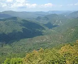 Smoke Hole Canyon from atop Cave Mountain