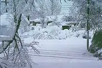 The Veteran's Day storm of November 9–14, 1996, may be the most severe early-season lake-effect snow storm the Great Lakes has witnessed in the past 50 years. At the height of the storm, over 160,000 customers were without power in Greater Cleveland alone, as the storm produced isolated snowfall tallies approaching 70 inches (178&nbsp;cm).