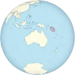 Location of Solomon Islands