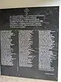 Plaque commemorating the victims thrown into a massive grave by Bosniak and Croat forces