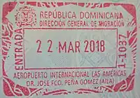 Entry stamp