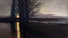 Stanisław Masłowski, Polish landscape painter - Moonrise, 1884, Oil on canvas, National Museum, Kraków, Sukiennice Museum div.
