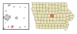 Location of Cambridge, Iowa