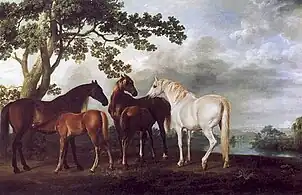 Mares and Foals in a Landscape (1763–68), oil on canvas, 102 x 162&nbsp;cm., Tate Britain