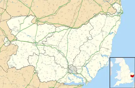 Flowton is located in Suffolk