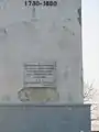 Suvorov's monument – detail"We've won a victory here" (Suvorov)