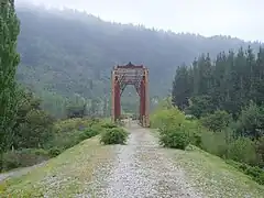 Disused railway bridge, Rehue river, Angol, Chile