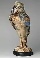 Martin Brothers Wally Bird tobacco jar, 1896, 51.4&nbsp;cm high, weight of pottery 15&nbsp;lb