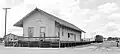 Texas and New Orleans, Southern Pacific Railroad Station, Llano. 1957 photo.