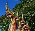 Naga on gates of the temple