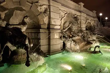 Fountain at night