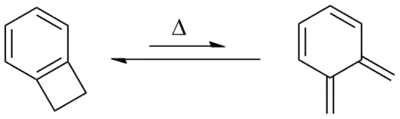 Thermal generation of o-xylylene from benzocyclobutene