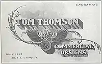 Tom Thomson's business card, c. 1904. Tom Thomson Papers, Library and Archives Canada
