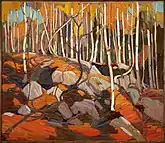 The Birch Grove, Autumn, Winter 1915–16. 101.6 × 116.8 cm. Art Gallery of Hamilton, Hamilton