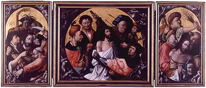 Passion Triptych&nbsp;[fr; nl], by a follower of Bosch, in the Museu de Belles Arts de Valencia