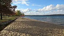 Beachfront along Grand Traverse Bay at Traverse City State Park