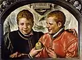 Two Young Men,  Crispin van den Broeck (Dutch), ca. 1590; Oil on panel; Fitzwilliam Museum, Cambridge.