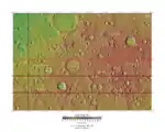 Topographical map of Sinus Sabaeus quadrangle