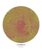 Topographical map of Mare Australe quadrangle