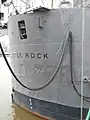 Stern of the USS Little Rock CG-4 on 6 March 2023.  80 years earlier her keel was laid down in ceremony on Saturday 6 March 1943.
