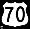 US&nbsp;70 route marker