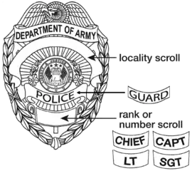 Badges of the Department of the Army Civilian Police / Guard