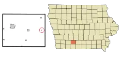 Location of Thayer, Iowa