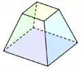 Quadrilateral frustum(apex-truncatedsquare pyramid)