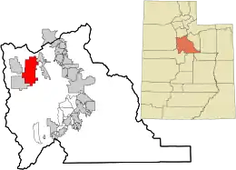 Location in Utah County and the state of Utah
