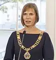 The collar of the order as worn by president Kersti Kaljulaid in 2016.