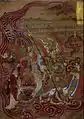 Vaishravana riding across the waters. Five Dynasties, mid-10th century.