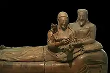 Etruscan "Sarcophagus of the Spouses", at the National Etruscan Museum, c 520 BCE