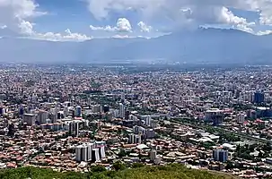 Cochabamba seen from Cerro San Pedro, Bolivia