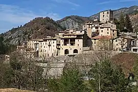 A view of the village from the St Catherine path