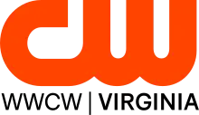 The CW network logo in red-orange above the call letters W W C W, a short vertical line, and the word "Virginia" in black beneath.