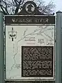 Wabash River historical marker in Mercer County just south of Fort Recovery.