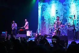 American band Walk the Moon performing live in 2017.