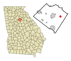Location in Walton County and the state of Georgia