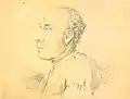A matai, War Chief Matetau of Manono Island, drawn by Alfred Thomas Agate