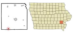 Location of Brighton, Iowa