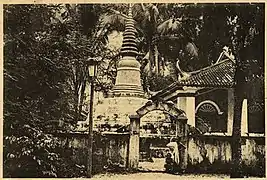The temple stupa structure, c. 1900