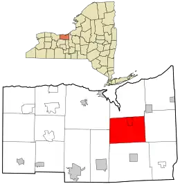 Location in Wayne County and the state of New York.